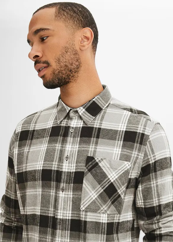 Camicia in flanella di puro cotone, bonprix