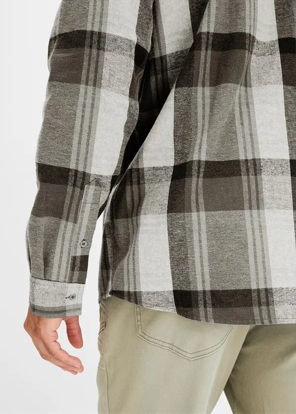 Camicia in flanella di puro cotone, bonprix