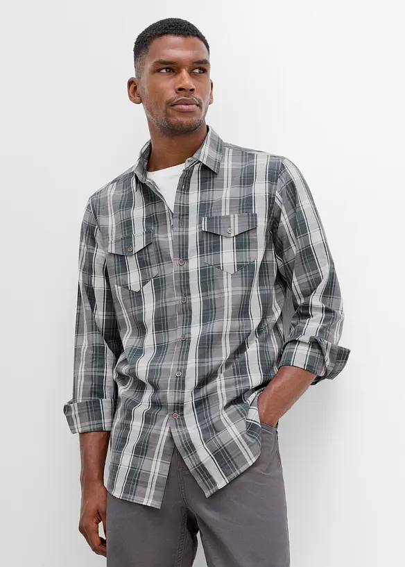 Camicia a maniche lunghe con taglio comfort, bonprix