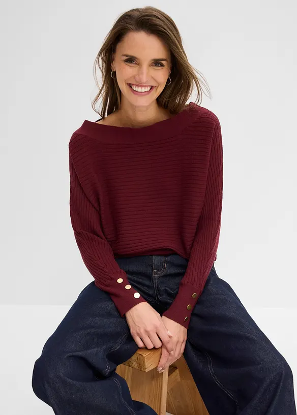 Maglione in filato fine misto viscosa, bonprix