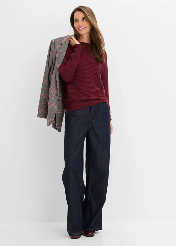 Maglione in filato fine misto viscosa, bonprix