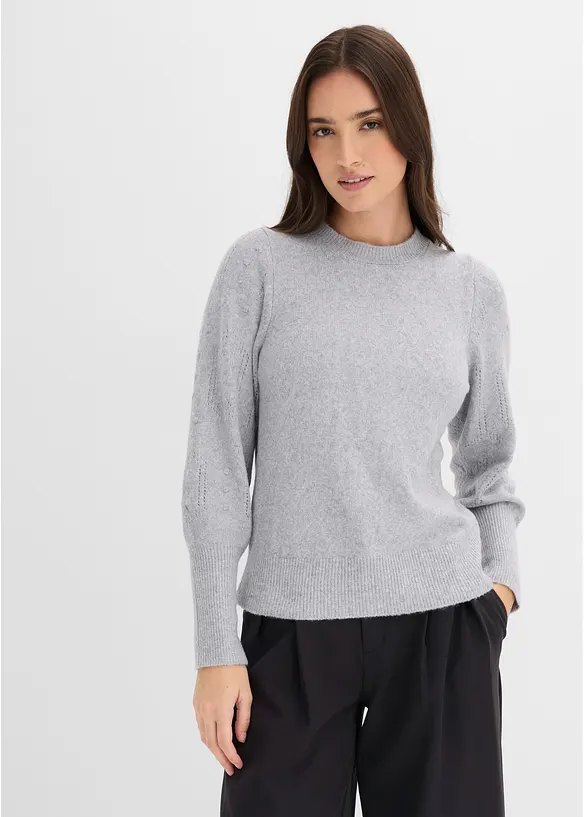 Maglione con motivo traforato, bonprix