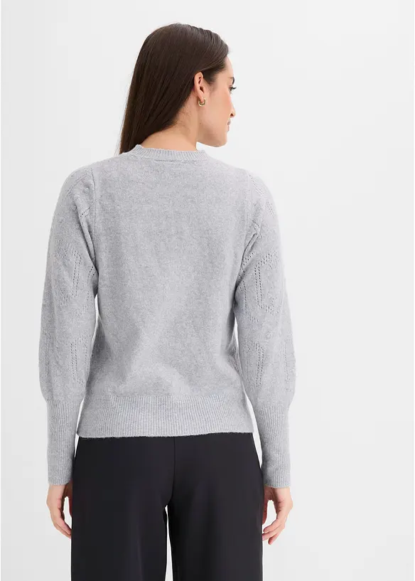 Maglione con motivo traforato, bonprix