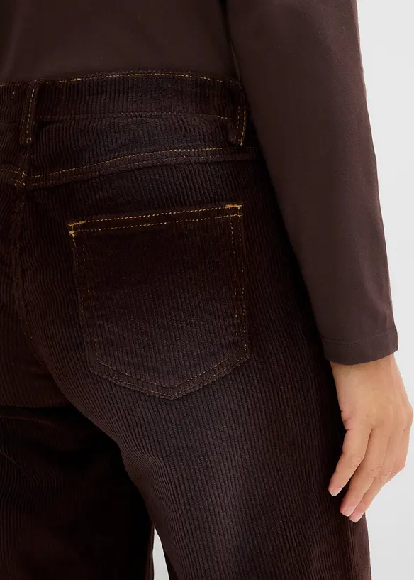Pantaloni in velluto a coste di misto cotone elasticizzato, bonprix