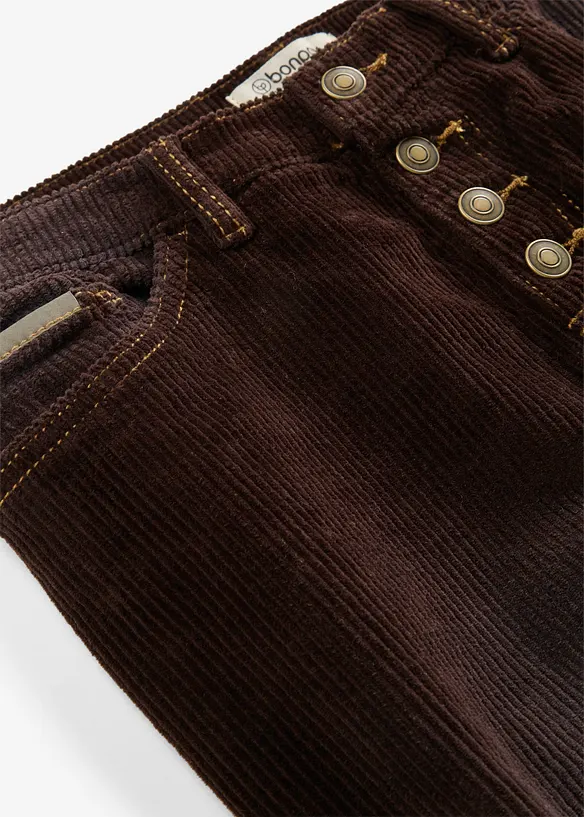 Pantaloni in velluto a coste di misto cotone elasticizzato, bonprix