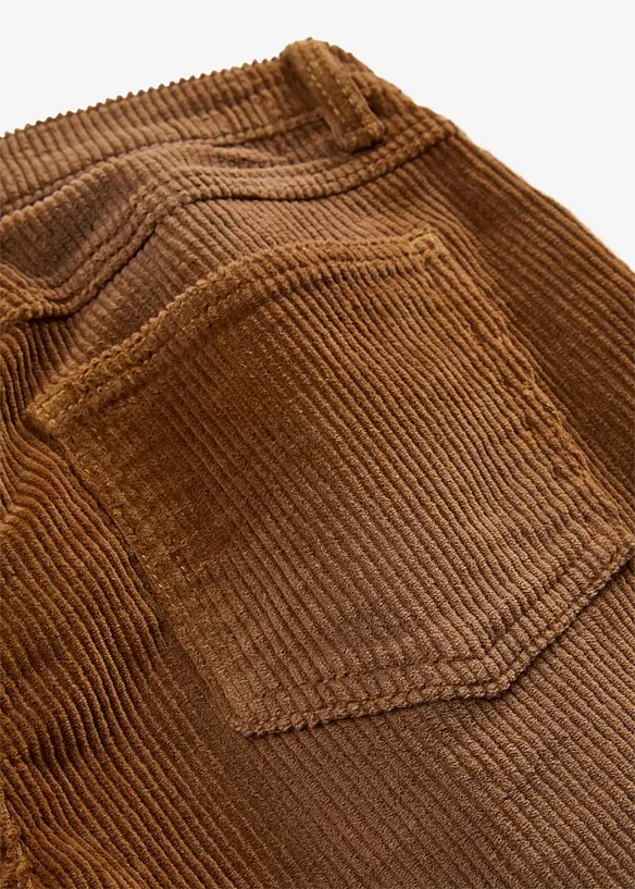 Pantaloni in velluto a coste di misto cotone elasticizzato, bonprix