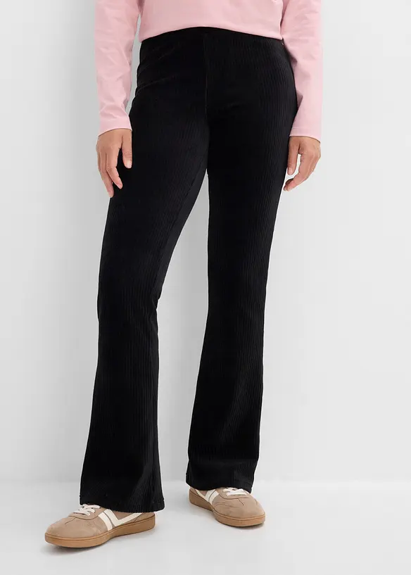 Leggings svasati effetto velluto a coste, bonprix