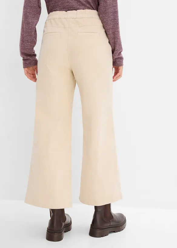 Pantaloni in velluto di misto cotone, vita alta, bonprix