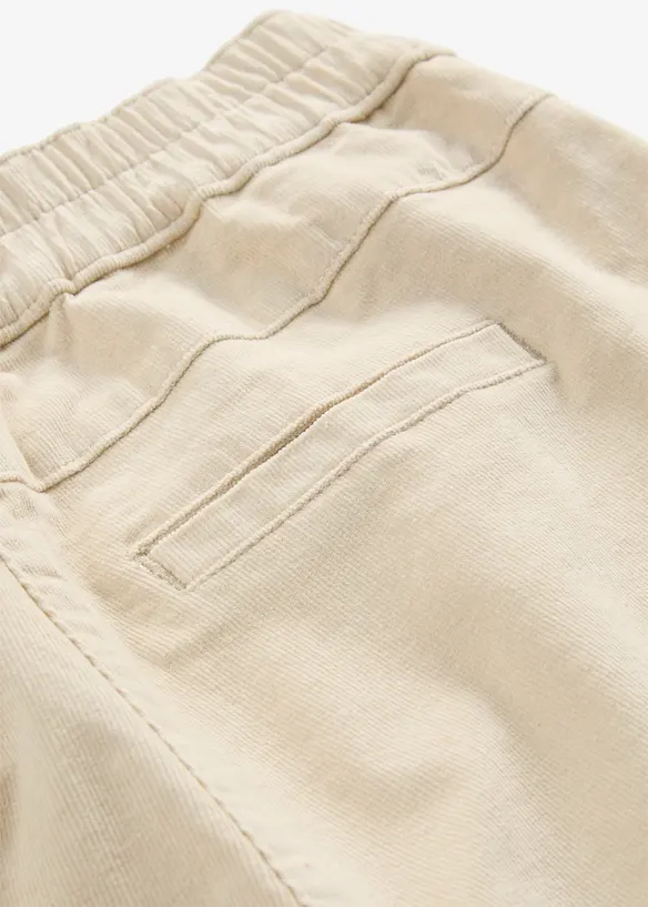 Pantaloni in velluto di misto cotone, vita alta, bonprix