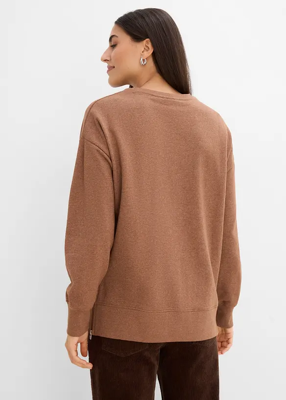 Felpa in misto cotone, bonprix