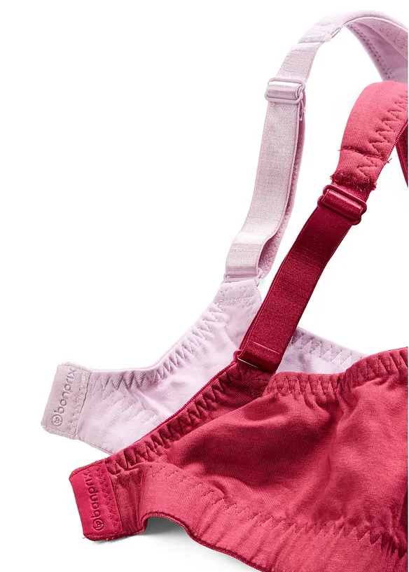 Reggiseno t-shirt minimizer senza ferretto con cotone biologico (pacco da 2), bonprix