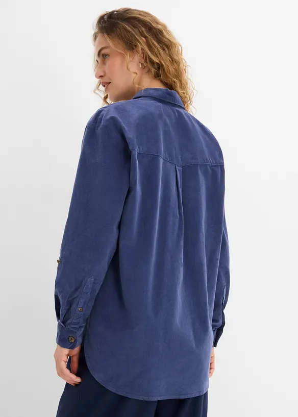 Camicia in velluto di misto cotone elasticizzato, bonprix