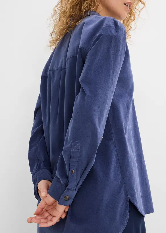 Camicia in velluto di misto cotone elasticizzato, bonprix