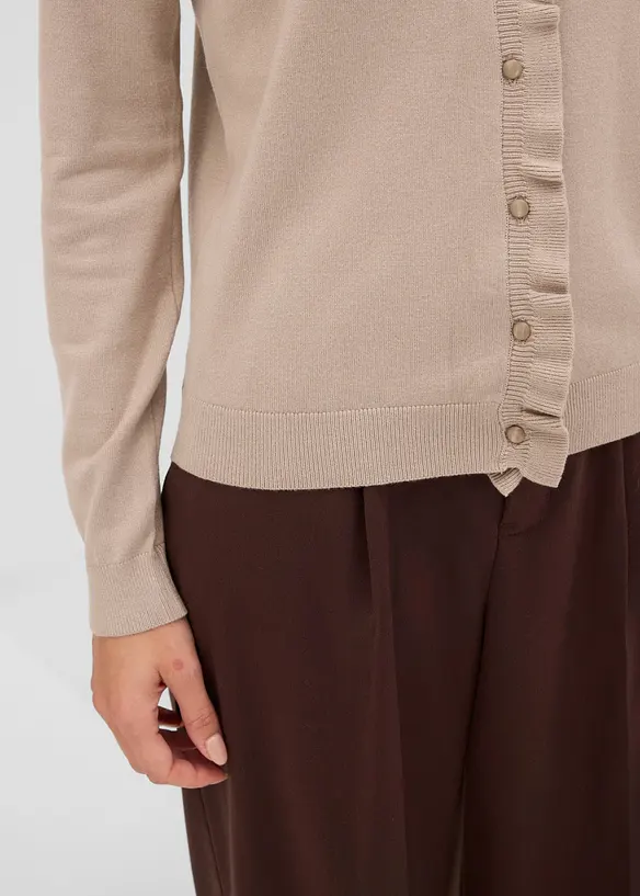 Cardigan in filato fine di misto viscosa fluente, bonprix