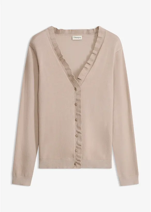 Cardigan in filato fine di misto viscosa fluente, bonprix