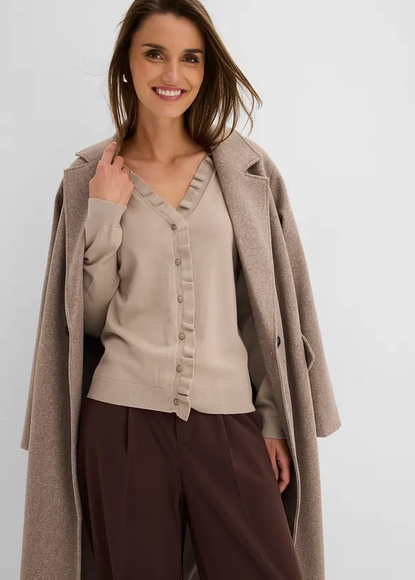 Cardigan in filato fine di misto viscosa fluente, bonprix