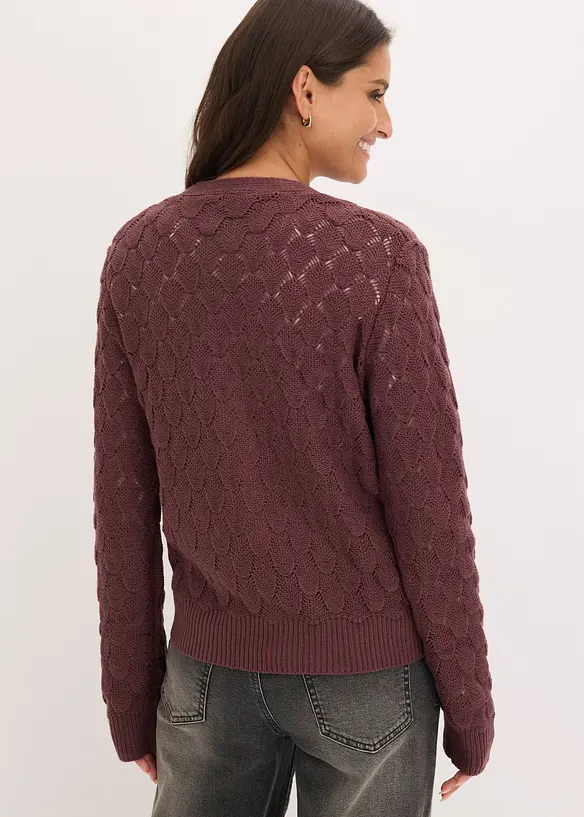 Cardigan traforato, bonprix