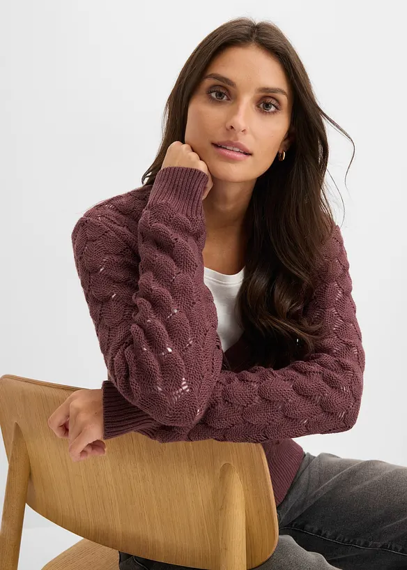 Cardigan traforato, bonprix