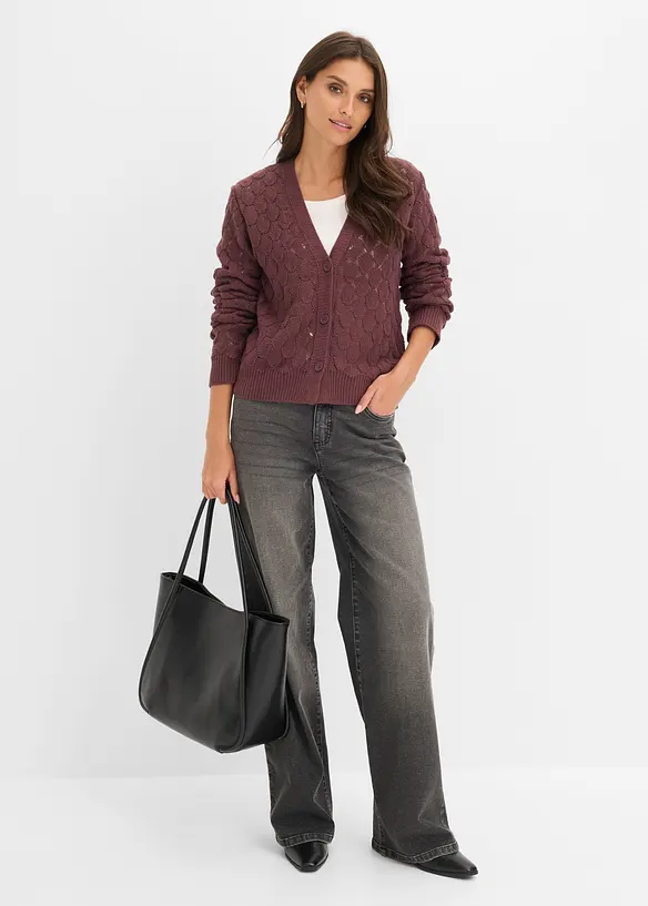 Cardigan traforato, bonprix