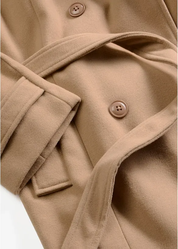 Trench invernale in simil lana, bonprix