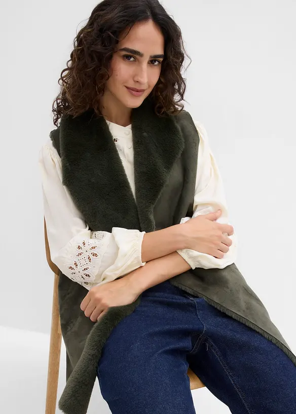 Gilet in ecopelliccia, bonprix