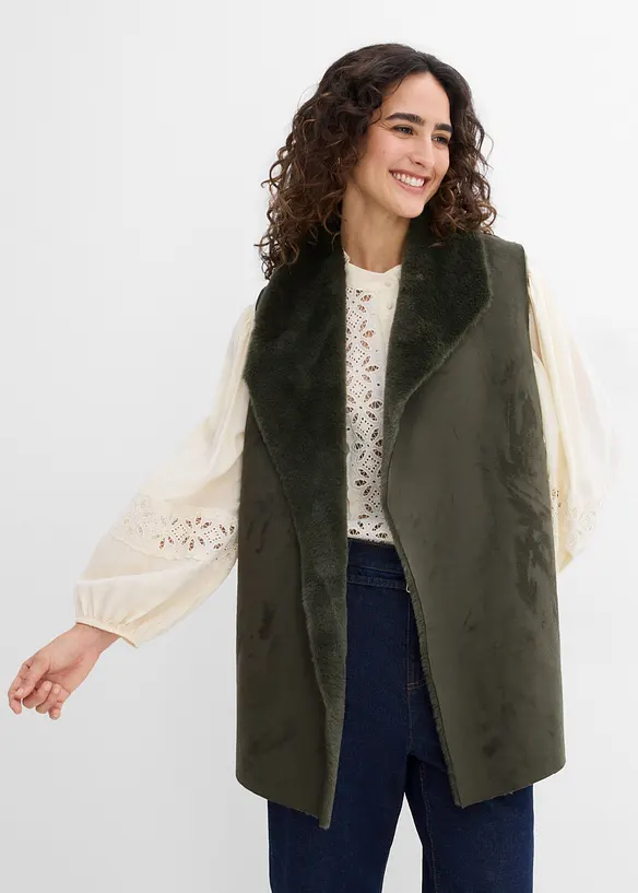 Gilet in ecopelliccia, bonprix
