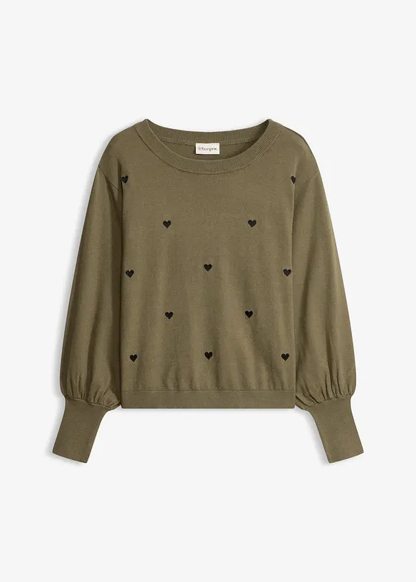 Maglione in filato fine misto viscosa, bonprix