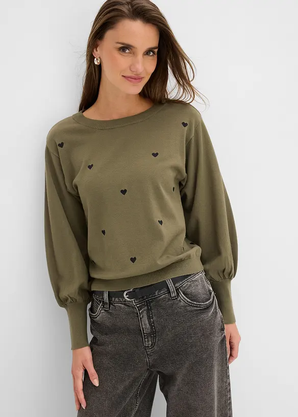 Maglione in filato fine misto viscosa, bonprix