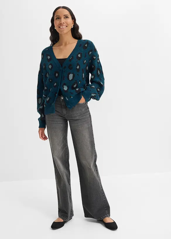 Cardigan con motivo jacquard, bonprix