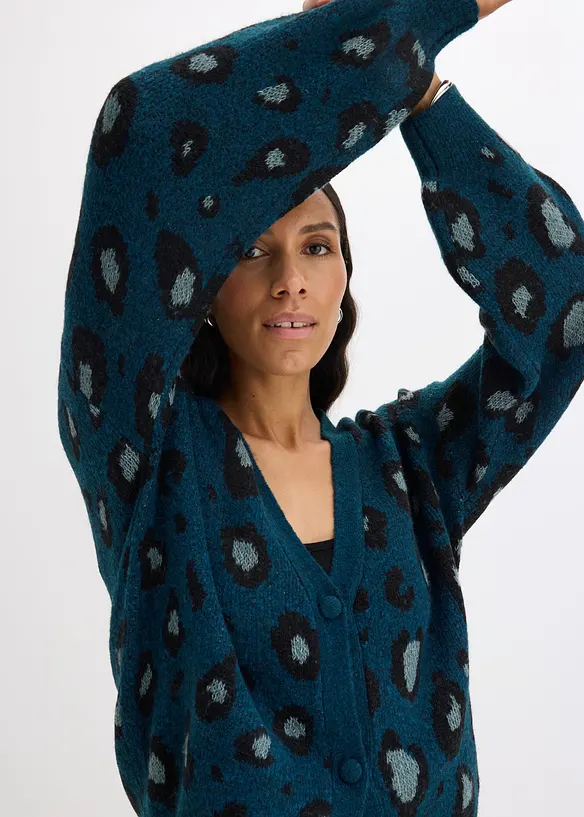 Cardigan con motivo jacquard, bonprix
