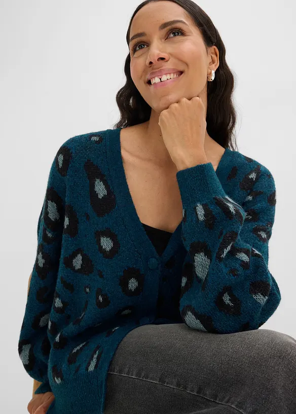 Cardigan con motivo jacquard, bonprix