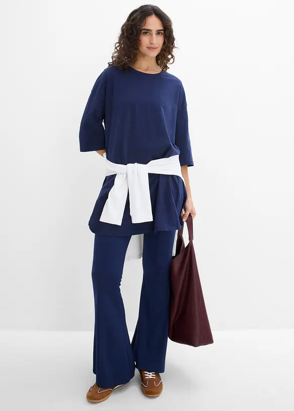 Maglia lunga oversize in puro cotone biologico, bonprix