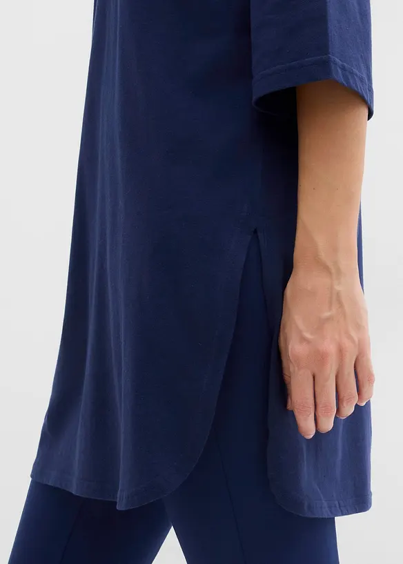 Maglia lunga oversize in puro cotone biologico, bonprix