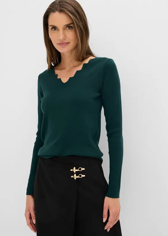 Maglia in filato fine di misto viscosa morbido, bonprix