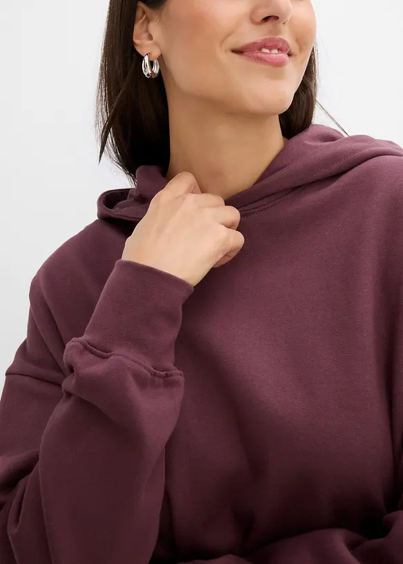 Felpa con cappuccio in puro cotone, bonprix