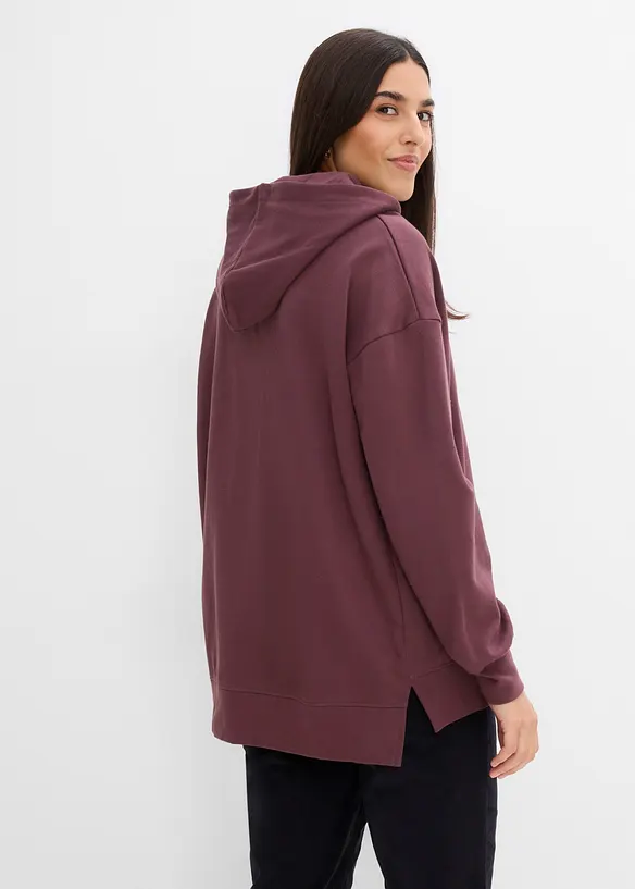 Felpa con cappuccio in puro cotone, bonprix