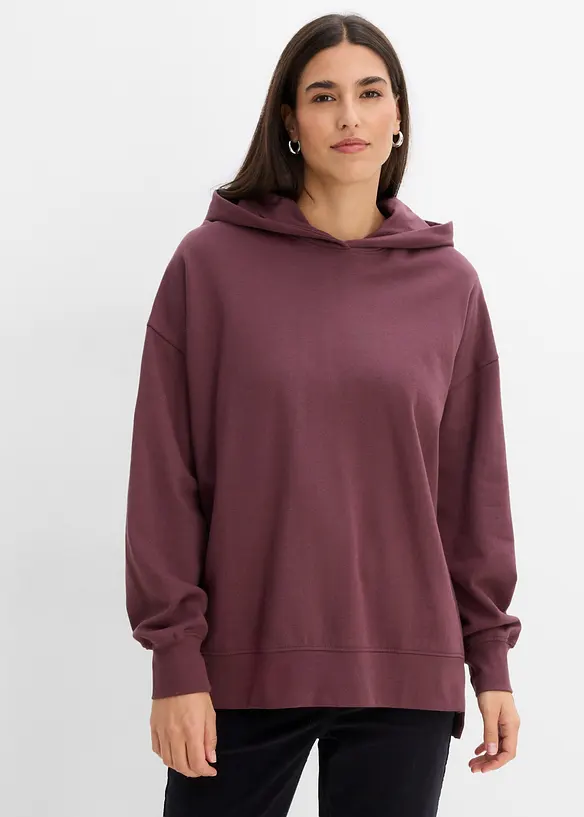 Felpa con cappuccio in puro cotone, bonprix