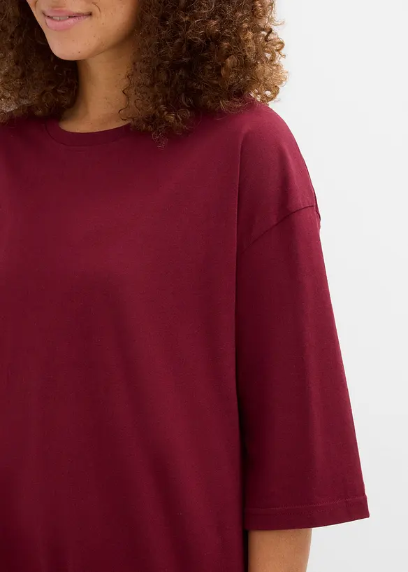 Maglia lunga oversize in puro cotone biologico, bonprix