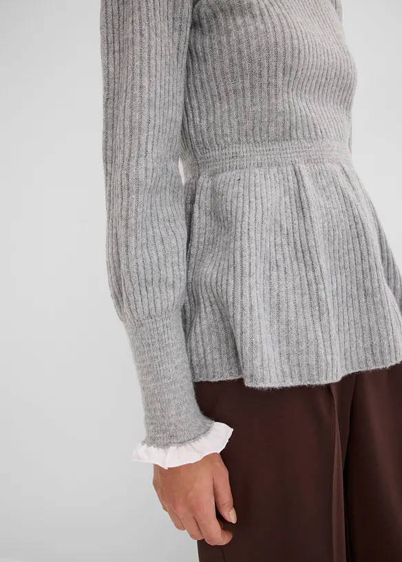 Maglione con inserto effetto camicia, bonprix