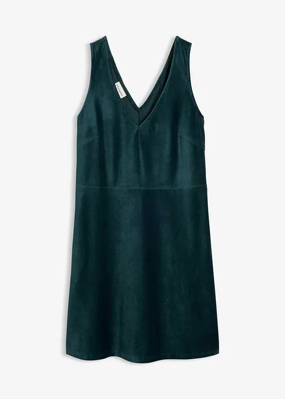 Abito salopette in velluto a coste elasticizzato, bonprix