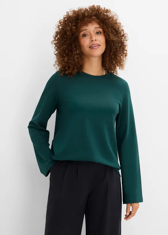 Maglia a maniche lunghe in puro cotone biologico, bonprix