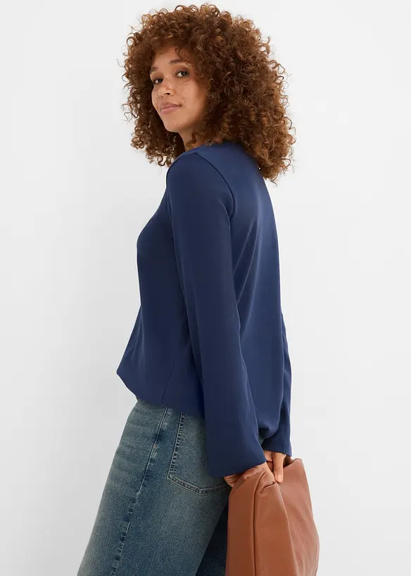Maglia a maniche lunghe in puro cotone biologico, bonprix