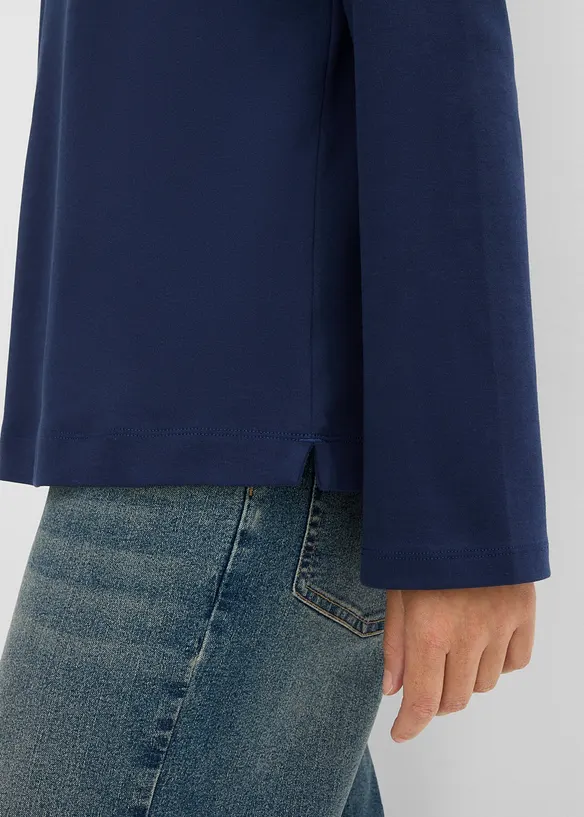 Maglia a maniche lunghe in puro cotone biologico, bonprix
