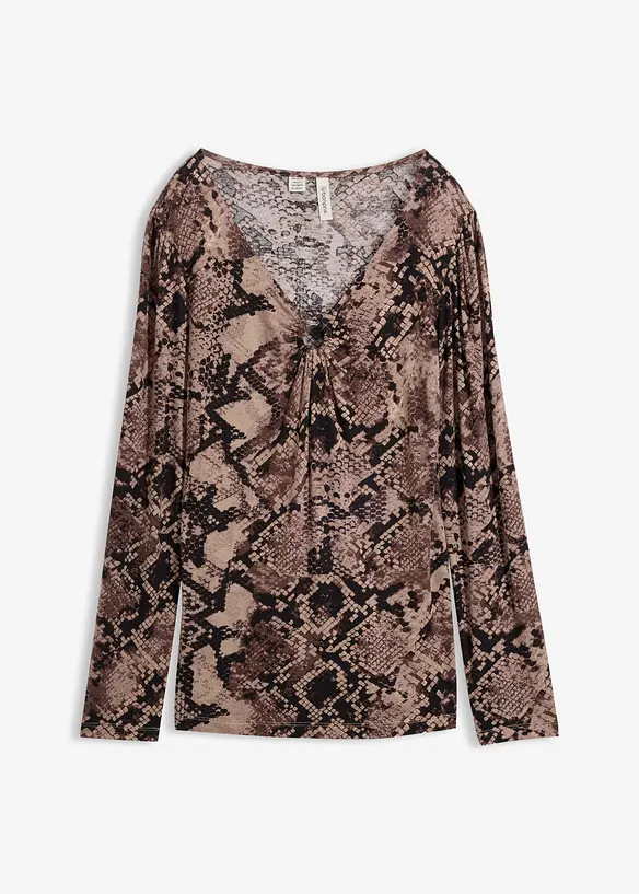 Maglia a maniche lunghe con accessorio, bonprix