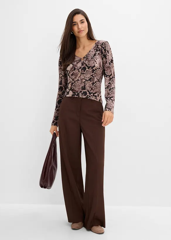 Maglia a maniche lunghe con accessorio, bonprix