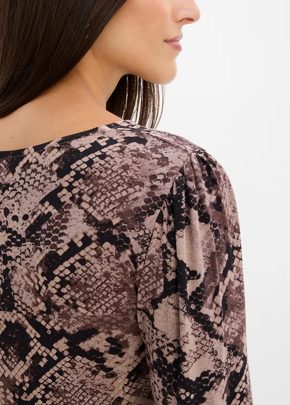 Maglia a maniche lunghe con accessorio, bonprix