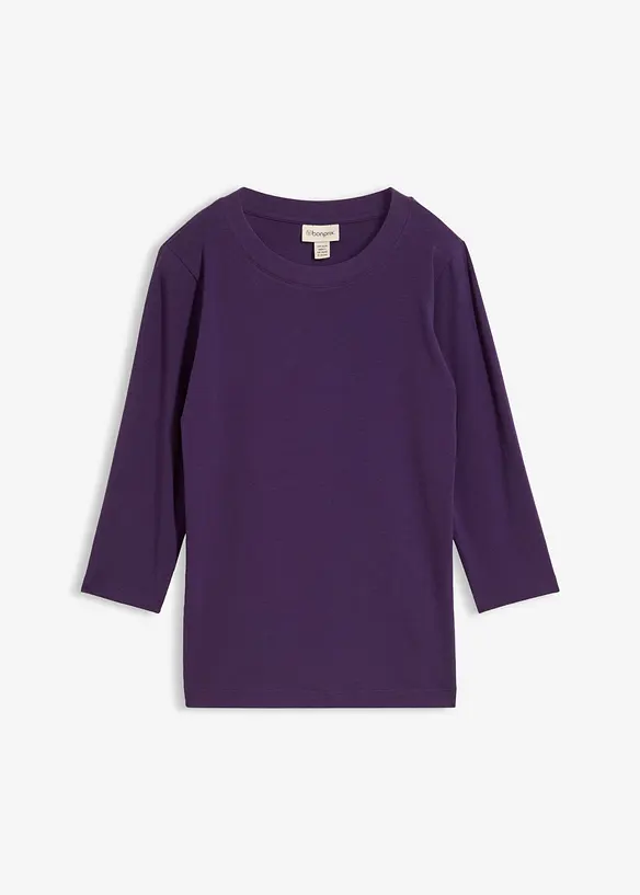 Maglia con maniche a 3/4 e puro cotone biologico, bonprix