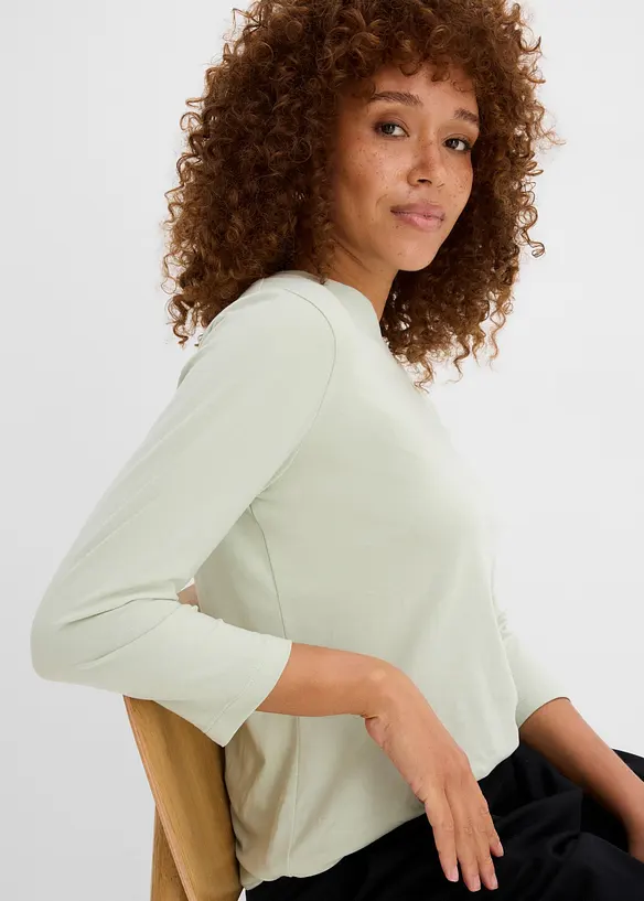 Maglia con maniche a 3/4 e puro cotone biologico, bonprix
