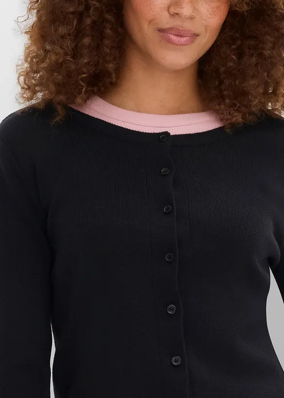 Cardigan corto in filato fine, bonprix
