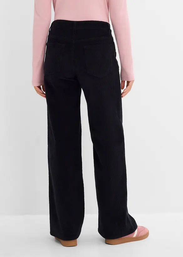 Pantaloni in velluto a coste di misto cotone elasticizzato, bonprix